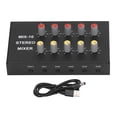 thumbnail image 2 of Mezclador de entrada y salida, mezclador de audio de 10 canales Mezclador estéreo de metal Mezclador de audio con conector Durabilidad extendida VoborMX herramienta, 2 of 8