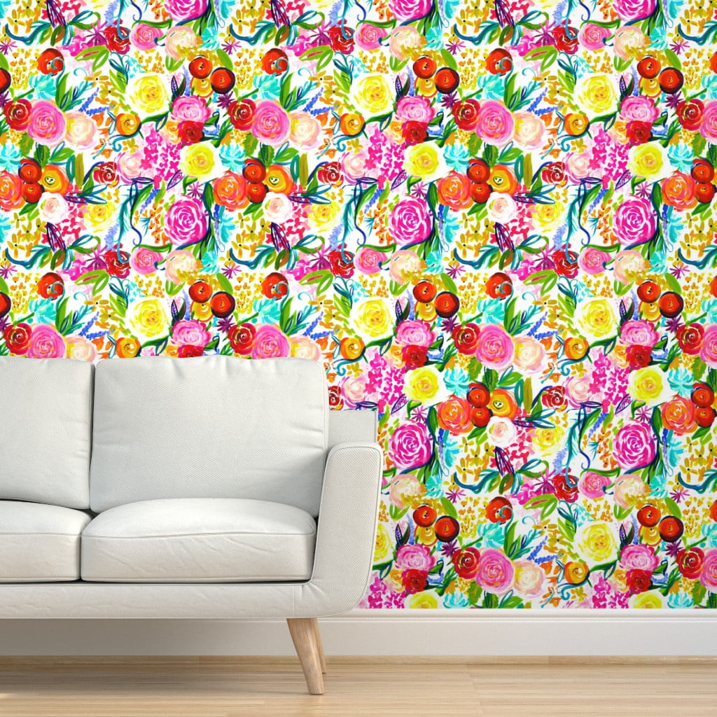 Flowers Wallpaper Mural | Floral Wallpaper for Home Interior Design UK