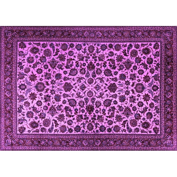 Ahgly Company Indoor Rectangle Persian Purple Traditional Area Rugs, 7' x 9'