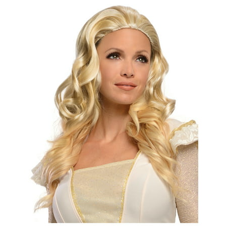Adult Womens Long Blonde Curly Great and Powerful Oz Glinda Princess Wig