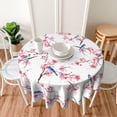 thumbnail image 5 of Cherry Blossom Tablecloth Round Spring Summer Farmhouse Floral Tablecloth Waterproof Polyester Washable Flower Bird Table Cloth Table Cover for Home Party Picnic 60 Inch, 5 of 6
