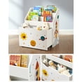 thumbnail image 4 of SONGMICS Toy Organiser, Children’s Bookshelf with 3 Shelves, Removable Storage Box, White, 4 of 7