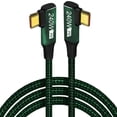thumbnail image 1 of Cargador Tipo C 2m VentDepot GoldDuo 2LL 1Pza 240W 5-A 90° Verde, 1 of 1
