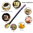 thumbnail image 4 of 7 Pcs Stainless Steel Drinking Straws with Filter Spoon, Yerba Mate Bombilla, Reusable Stirring Spoon Set with 7 Pcs Cleaning Brush , for Coffee , Tea, Milk and Beverage, Soup ., 4 of 7