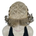 thumbnail image 6 of Women's Short Curly Wavy Wig Synthetic Hair Full Wig for Daily Use, 6 inches, Light Golden Brown, 6 of 8