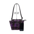 thumbnail image 5 of Single Shoulder Bag Rivet Bag 7.48×7.48×3.94in Removable Shoulder Belt Can Be Held Or Diagonal Across A Variety Of Matching Styles Purple Buffalo Plaid Check Tartan Scotland_1, 5 of 6