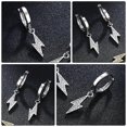 thumbnail image 2 of 1 Pair Diamond-studded Thunderstreak Ear Clips Delicate Stylish Street Eardrop, 2 of 4