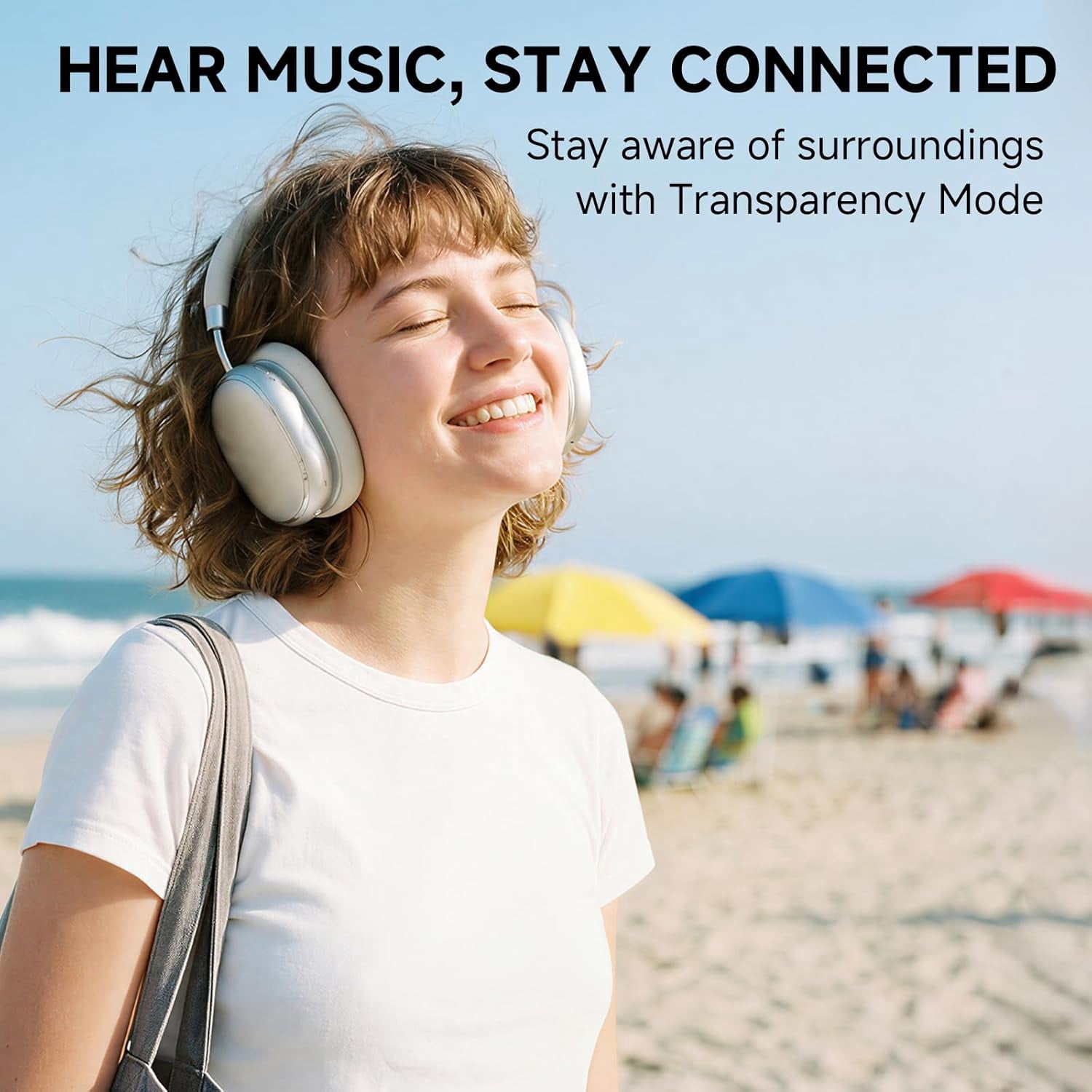 FOFUN NC95 Wireless Over Ear Headphones, Hybrid Active Noise Cancelling, Bluetooth 6.0 with Knob Control, 65H Playtime, App EQ Control, Hi-Res Audio, Comfort Fit for Travel and Workout