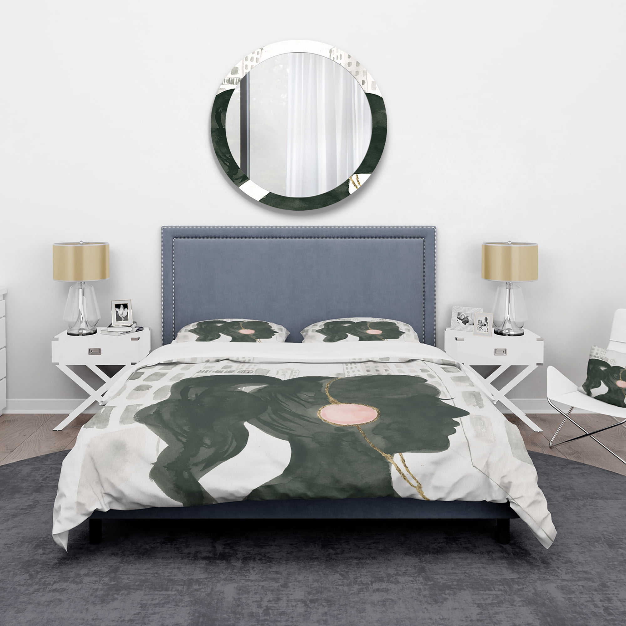 Designart 'Glam Pink Ladies III' Teenage Duvet Cover Set