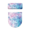 thumbnail image 5 of HELLHERO Keep Dust Stain Bathroom Toilet Cover Set Soft Polyester Fabric, Elastic Edge, Stretch 17"x21", Tie-Dye Swirl Pattern, 5 of 8