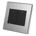 thumbnail image 3 of 1 Way 250V 10A Home Modern Type Electrical Push Buttons Wall Light Switch Panel (2 Gang), 3 of 4