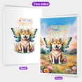 thumbnail image 2 of Welcome Spring Fairy Shiba Inu in Flower Meadow 5x7in Folded Greeting Card Shibas Dog Lovers Gifts Idea Single Note Card with Envelope - 13002, 2 of 5