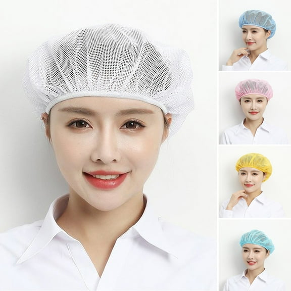 Reusable Bakery Hat Mesh Chef Cap Soft Breathable Friendly to Skin Washable Cooking Cap Protective Headwear