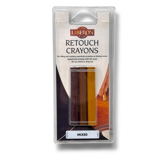 Liberon - Retouch Crayons: To Mask Superficial Scratches on Finished Wood (Set of 3)