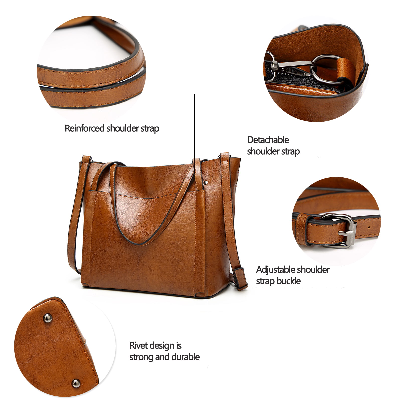 Sweetovo Women Crossbody Cell Phone Bag Small Messenger Shoulder Bag  Handbag Purse with Adjustable Strap Brown: Handbags