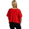 thumbnail image 2 of Southpole Juniors Logo Cropped Top With Studded Detail at Bottom Hem, Poppy Red, Large, 2 of 2