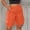 Orange women cargo shorts with pockets a1, variant on Cagogo Womens Cargo Shorts with Pockets Casual Vacation Beach Shorts Elastic Waist Loose Fit Summer Trousers for Travel Outdoor Hiking Work Clothes, Beige 2XL