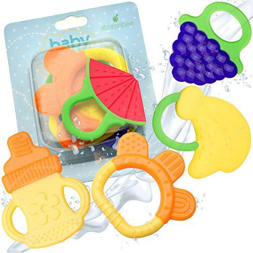 Baby Teething Toys BPA Free Natural Organic Freezer Safe Teether Set
