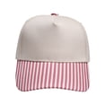 thumbnail image 2 of Sales 2026 Under $5 Pink Baseball Cap GIJNRIUIUA Beige Top Striped Brim Baseball Cap for Women Men Two Tone Trucker Hat Lightweight Soft Cotton Adjustable Curved Bill Dad Hat Casual Outdoor Sun Hat, 2 of 4