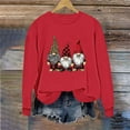 thumbnail image 6 of HOMBOM Red Merry Christmas Sweatshirts for Womens Crewneck Lightweight Pullover Funny Long Sleeve Soft Ladies Tops, 6 of 6