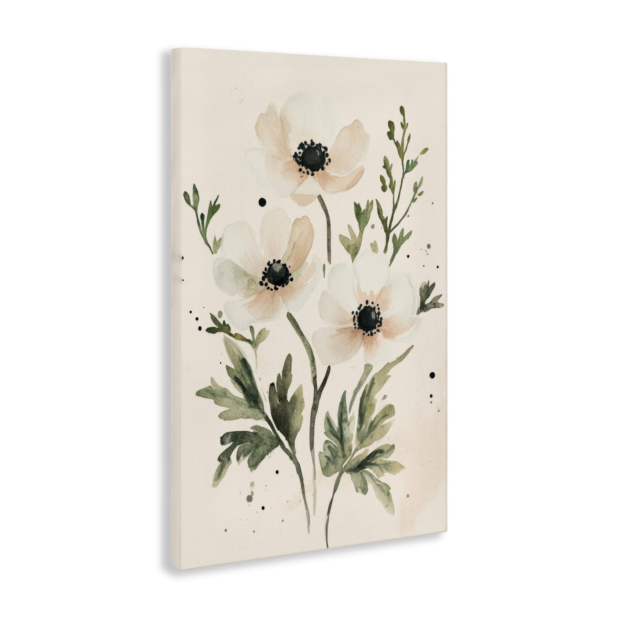Stupell Industries Soft White Anemone Floral Canvas Wall Art, design by Petal Prints Design