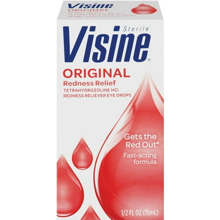 VISINE Redness Reliever Eye Drops ORIGINAL 0.5 fl oz. - Walmart.com