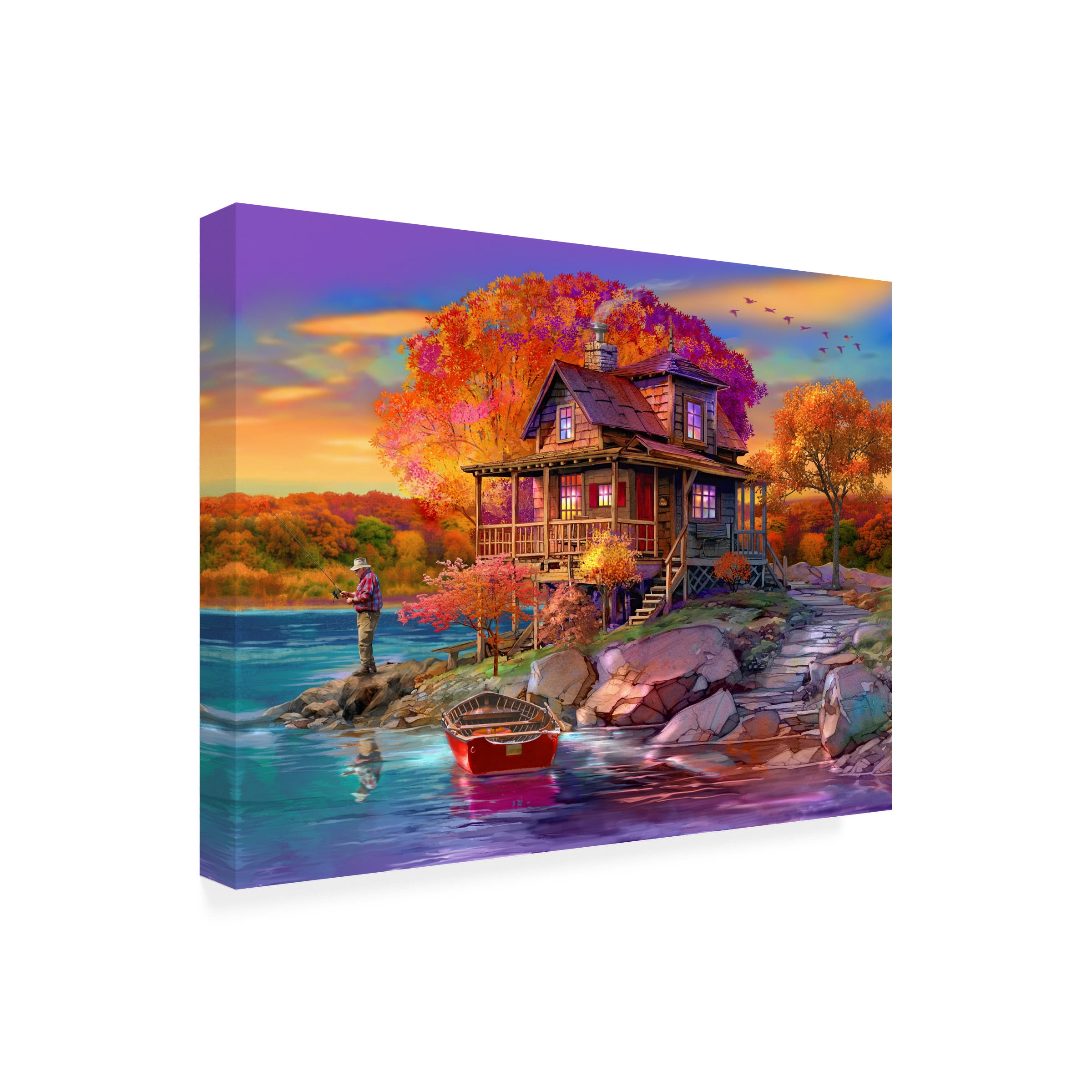 Canvas Wall Art - Bigelow Illustrations 'The Simple Life' Wall Art for Living Room, Bedroom, or Office DÃ©cor by Trademark Fine Art - 24 x 18 Inches