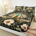 thumbnail image 3 of Castle Fairy Female Men Gradient Scarab Queen Sheet Sets,Vintage Vine Flowers Bed Set, 3 of 7