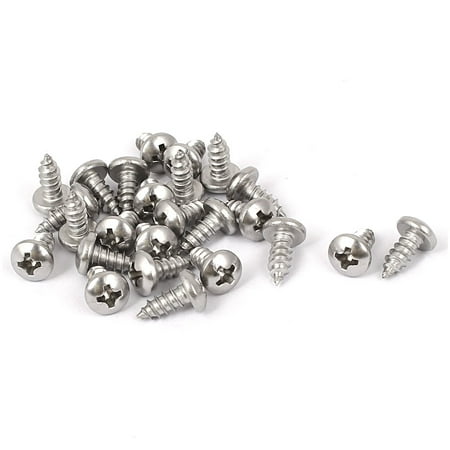 

Uxcell #7 M3.9x9.5mm Stainless Steel Round Pan Head Self Tapping Screws (25-pack)