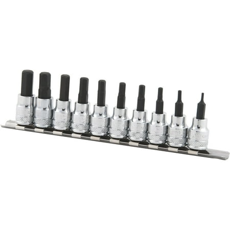 

Klutch Metric Hex Bit Socket Set - 10-Pc.