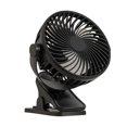 thumbnail image 3 of Sahpxhe Portable Rechargeable Clip-On Fan, 3 Speed Personal Cooling Fan for Office, Dorm and Study Black, 3 of 6