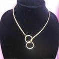 thumbnail image 4 of Heart O ring Slip Chain Necklace for Women Stainless Steel Cuban Chain Heart Necklace Punk Rock Collar Necklace Handmade Adjustable Lariat Y Necklace, 4 of 5