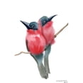 thumbnail image 3 of Shefranov, Olga 19x24 Black Modern Framed Museum Art Print Titled - Red Bird Buddies, 3 of 5