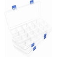 thumbnail image 1 of Bead Organizer Box Plastic Organizer Box with Dividers Beads Organizers and Storage Tackle Box Small Parts Organizer Bead Storage ( grid ), 1 of 6