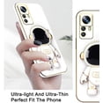 thumbnail image 3 of Compatible with Xiaomi Redmi Note 12S Case for Women Men, Ultra Soft Redmi Note 12S Phone Case with Stand Silicone TPU Plating Cute Astronaut Pattern Cases Cover (White), 3 of 14