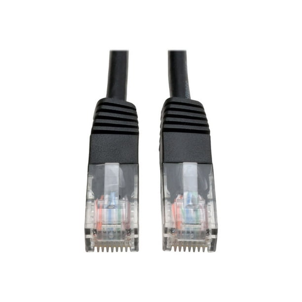 Eaton Tripp Lite Series UTP (RJ45 Cat5e (m) 350 MHz Molded () Ethernet Cable M/M), PoE - Black, 3 ft. (0.91 M) - Câble de Raccordement - RJ-45 à RJ-45 (M) - 3 ft - UTP - CAT 5e - Moulé, Toronné - Noir