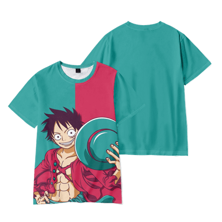 

New Summer Short Sleeve Anime One Piece Printed 3d T-shirt Child-80cm #02