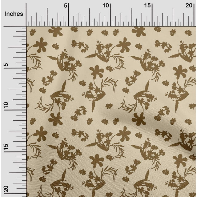 oneOone Velvet Peach Fabric Florals Fabric For Sewing Printed Craft Fabric By The Yard 58 Inch Wide