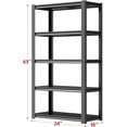 thumbnail image 2 of NadooLite 72H Heavy - Duty Shelving: Ultimate for GarageStorage. Sturdy, Durable, Easy - to - use. ldeal for Plastic Bins &Tool Storage in garages, Warehouses & basements, 2 of 7