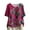 Hot Pink, variant on Wancir Summer Tops for Women 2025 Casual Short Sleeve Pullover Tunic T Shirts Ethnic Floral Print Button Spring Blouses