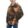 thumbnail image 2 of Lsque Flower Field Poodle Patten Youth Hoodie Sweatshirt Pullover with Kangaroo Pocket Boys and Girls Hoodie Warm Hoodie for Kids-Large, 2 of 6