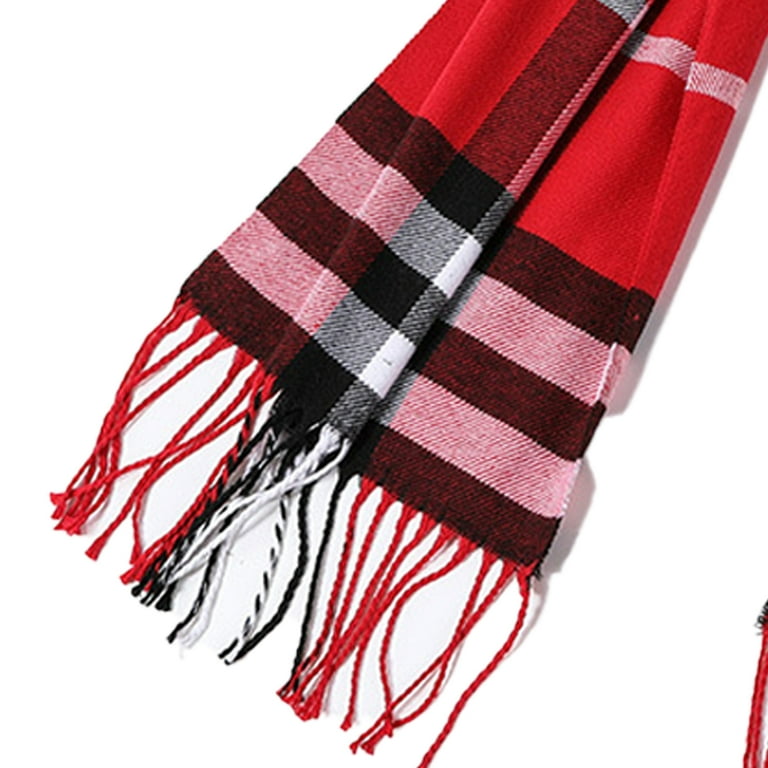 Winter baby checkered neck scarf for children