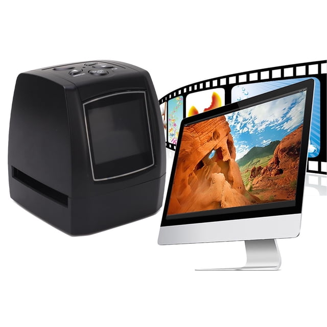 Digital Film Scanner, Wear Resistant Film Negative Scanner ABS Shell Multifunctional Wide Application 100-240V for Museums US Plug