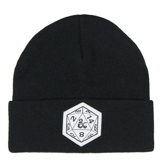 Dungeons and Dragons Beanie d20 Dice Cuff Knit Beanie Hat Skull Cap