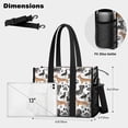 thumbnail image 5 of Teacher Tote Bag,Dachshund Footprint Teacher Utility Tote Bag,Large Work Tote Bags for Women with Multiple Pockets,Top Zipper Closure,13.8x10.6x6.7 Inch, 5 of 5