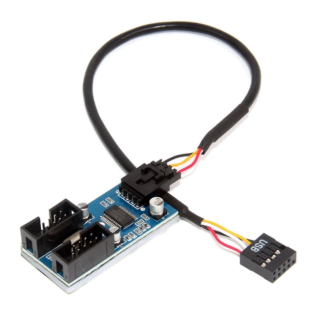 Conector HUB 1 Vía HC427 Divisor Extensión Encabezado USB 9 Pines (1 A 2)
