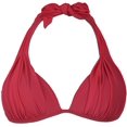 thumbnail image 2 of Firpearl Women's Triangle Bikini Tops Ruched Halter Bathing Suits Tops, 2 of 4