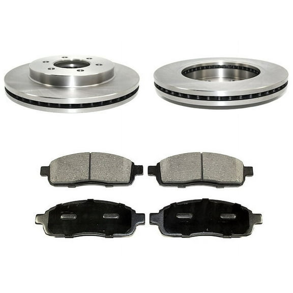 Front Ceramic Brake Pad and Rotor Kit - Compatible with 2004 - 2008 Ford F150 4WD 2005 2006 2007