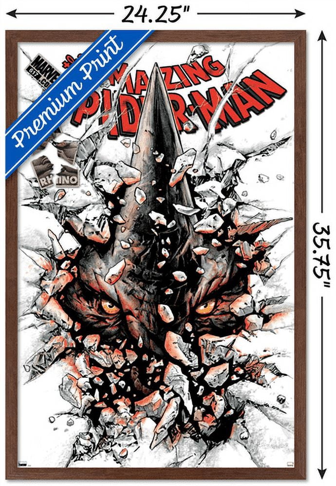 Marvel Comics - Rhino - The Amazing Spider-Man #617 Wall Poster, 22.375" x 34", Framed
