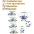 thumbnail image 3 of BTaT- Blue Dream Tea Set, Tea cups (8oz), Tea Pot (48oz), Creamer and Sugar Set, Gift box, 3 of 9